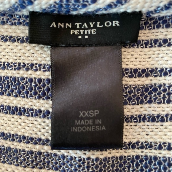Ann Taylor 2PC Boatneck Blue & Ivory Top SZ XXS With Matching Skirt 2P SKU0642 - Picture 10 of 17